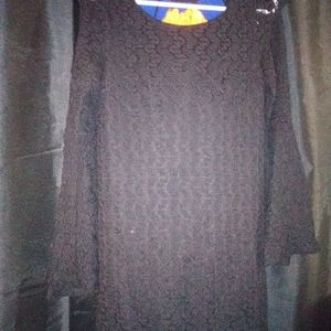 Ladies flair lace long sleeve, knee-high dress